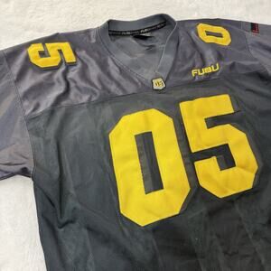 FUBU Sports Mesh Jersey Men's XL Yellow Gray 05 All Star Embroidered Logo